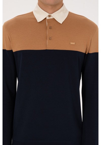 U.S. Polo Assn. Erkek Regular Fit Polo Yaka Camel Sweatshirt 50316428-VR015