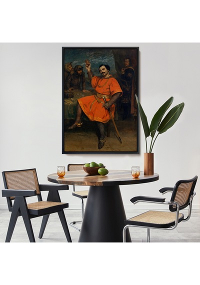 Çerçeveli Gustave Courbet - Louis Gueymard Şeytan Robert Rolünde Tablo-7356