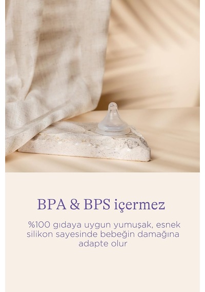 Tr Natural Wave 160 Ml Cam Biberon, Şeffaf