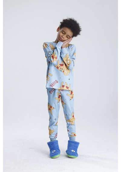 Erkek Pijama Takımı Mavi