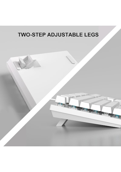 Magegee Mk-storm 104 Tuş Blue Switch Kablolu Türkçe Q Beyaz Gaming Klavye