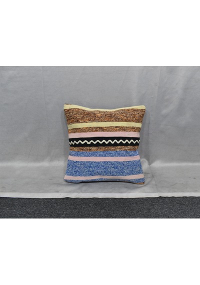 Zehra Abla Halı Yeni El Dokuma Dekoratif Kilim Kırlent Yastık Kılıfı 6736 Çok Renkli