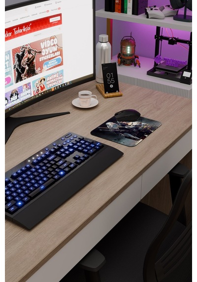Witcher 3 Kaymaz Dikişli Kauçuk Oyuncu Mousepad V1 - 22x18 Gaming Mouse Pad Fare Altlığı