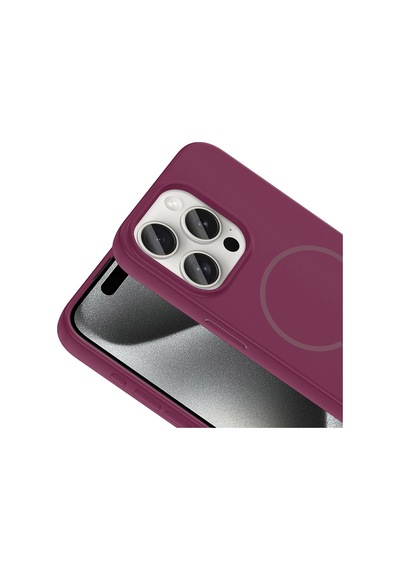 Apple iPhone Uyumlu 15 Pro Kılıf Magsafe Destekli Kamera Korumalı Yumuşak Silikon Pazarplus Rose Pembe