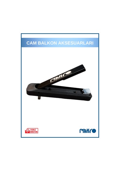 Cam Balkon Açma Kolu Push Kol Siyah