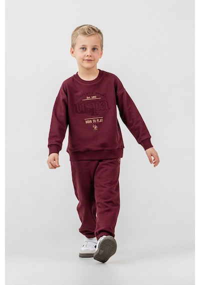 U.S. Polo Assn. Erkek Çocuk Nakışlı Mor Uzun Kol Eşofman Takımı Us2629-c-v1 Us2629-c-v1
