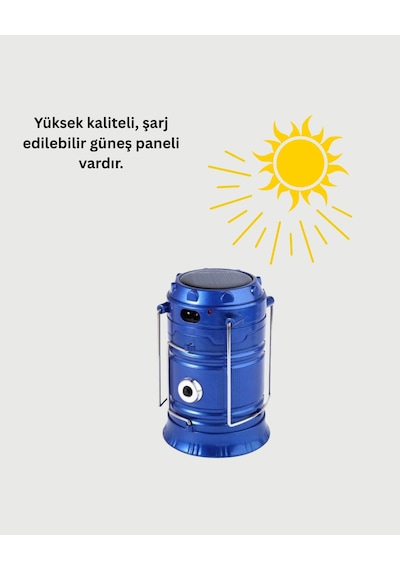Usb Şarjlı Çok Fonksiyonlu Kamp Feneri Tnabilir Semeglbl - 43 Ve Dalı