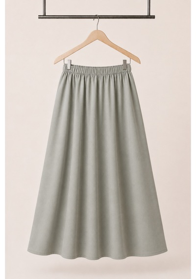 Angel&co. Girls Clothing Modest Uzun Kız Çocuk Mevsimlik Etek- Adaçayı Grisi - 791131271 Adaçayı Grisi