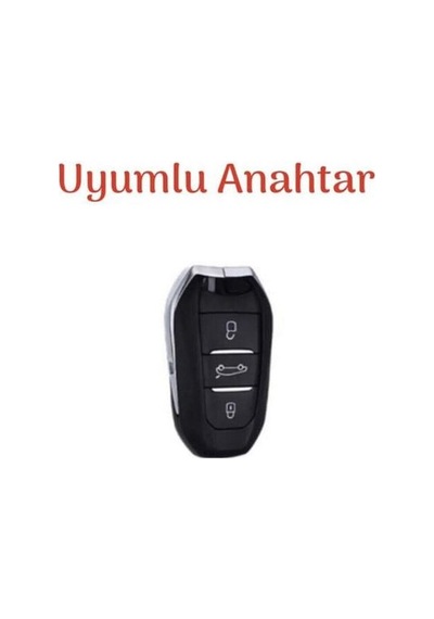 Peugeot 308 508 2008 3008 4008 5008 Uyumlu Deri Anahtar Kılıfı Ve