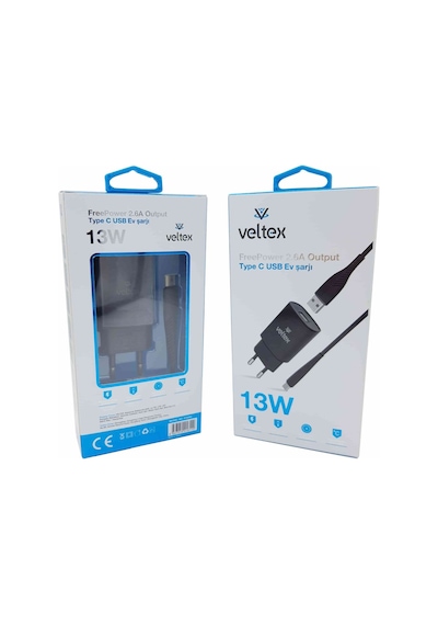 13W 2.6A TYPE-C Şarj Aleti Veltex VTX002-8667019416110