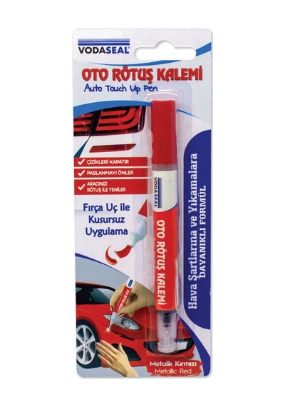 Ahşap Boyaları Ve Vernik Vodaseal Oto Rötuş Kalemi Metalik Kırmızı 5 Ml