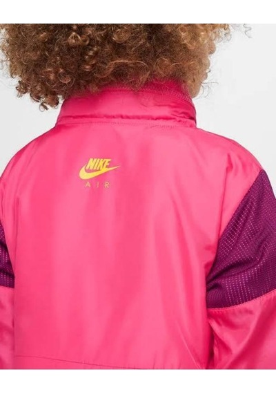 Nike Air Dokuma Kapüşonlu Genç Çocuk Ceketi Pembe