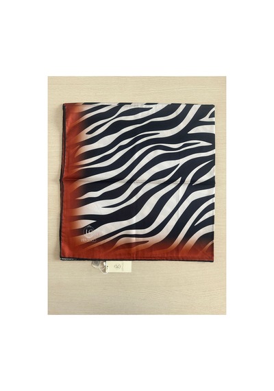 Lady Coco Zebra Desenli Dijital Baskı Rayon Eşarp Tarçın