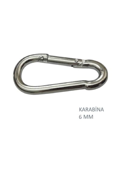 Galvanizli Karabina, 6 Mm, Askı, Çengel, Kanca, Anahtarlık
