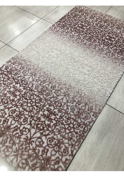 Saray Halı Şiraz 12433 R-1 Pudra Pembe Beyaz 100X200 Yolluk !