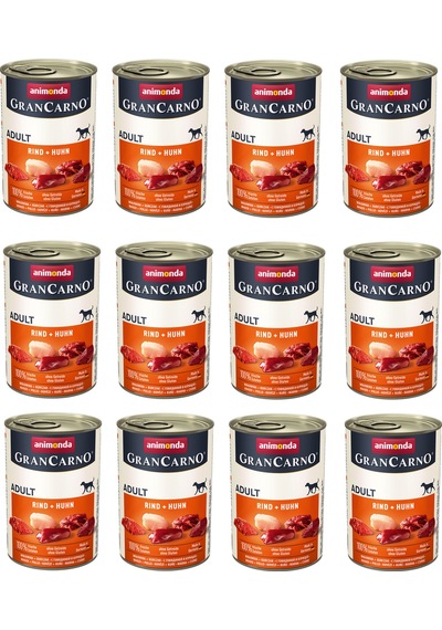 Animonda Gran Carno Sığır Ve Tavuklu Köpek Konserve 400 G X 12 Adet