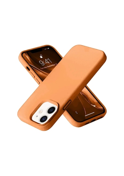 Durukar Apple iPhone Uyumlu 12 Kılıf Nano İçi Kadife Silikon - Turuncu