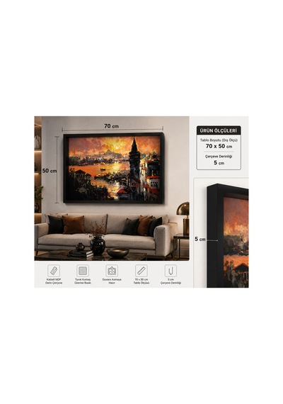 Derin Çerçeveli Shadow Box Tarzı, 3d Dokulu Kanvas Tablo 50x70 Cm - Salon Ve Ev İçin Tablo / Hediyel Derin Çerçeveli Shadow Box Tarzı, 3d Dokulu Kanvas Tablo 50x70 Cm - Salon Ve Ev İçin Tablo / Hediyel