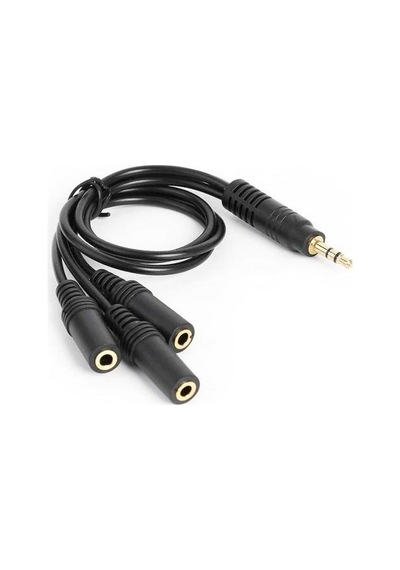 5+1 Ses Sistemi Kablosu 1erkek 3 Dişi 3.5mm Stereo Çoklayıcı Kablo