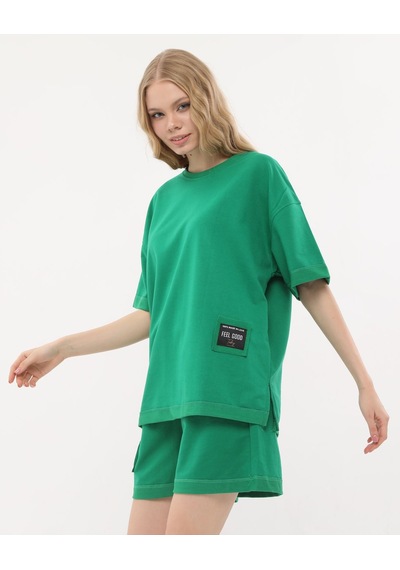 Hgfashion T-şort Şort Takımı Yeşi Renk Yeşil
