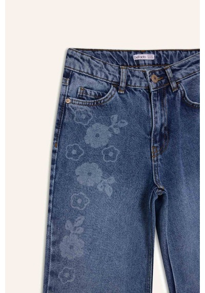 Defacto Kız Çocuk Straight Wide Jean Pantolon G7740a826spnm34 Mavi-nm34