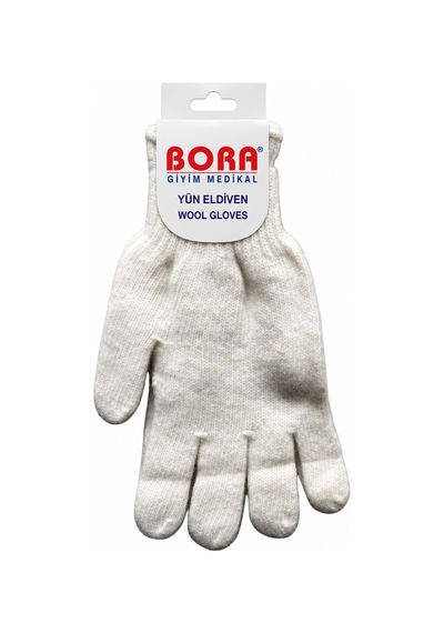 Bora Yün Eldiven Yün Örgü Eldiven Kışlık Eldiven Wool Aryün Krem