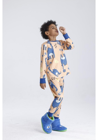 Erkek Pijama Takımı Hardal