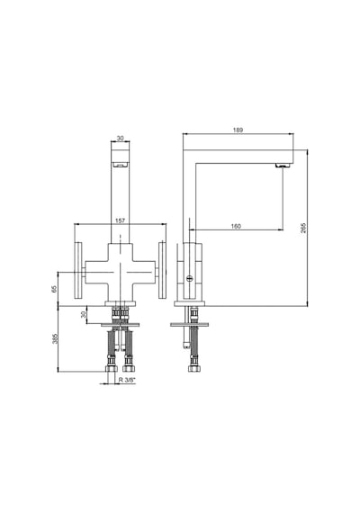 Eca Elegant Lavabo Eviye Bataryası - 102108579 Krom