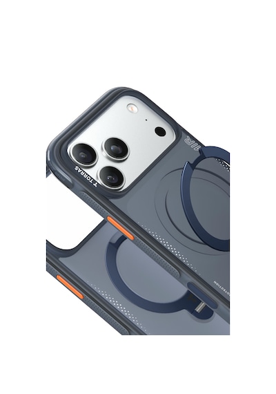 Torras Apple iPhone Uyumlu 17 Pro Max O Stand Spin Air Serisi Magsafe Kılıf Lacivert