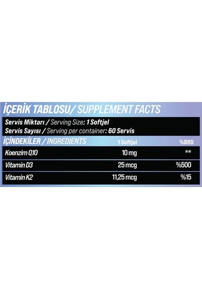 Grımsupps D3 K2 Core Platınıum 60 Softgel