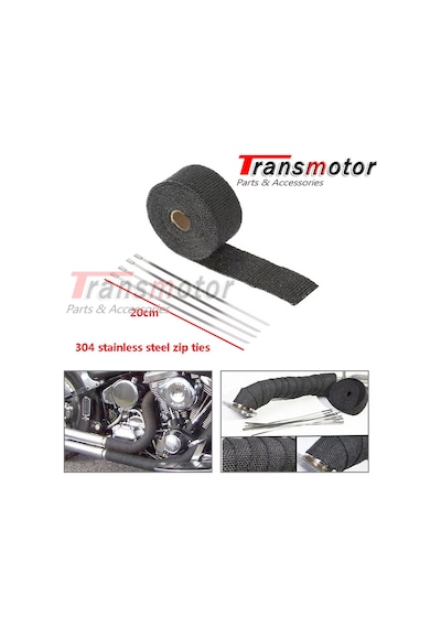 Egzoz Sargı Keçesi Yanmaz 5 Metre Uzunluk 50Mm Genişlik Atv-Motor 5 Metre Siyah