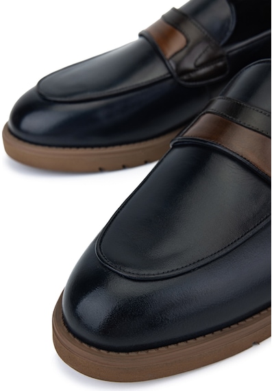 Tamer Tanca Erkek Hakiki Deri Lacivert Loafer Ayakkabı 1171 295-01 Erk Ayk Y26 Lacı/khv/taba Dr