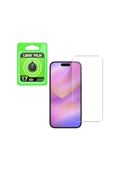 Adige Apple Uyumlu iPhone 17 Air Lens Koruyucu Siyah + Ekran Koruyucu Siyah
