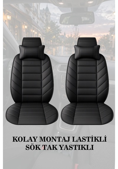 Jeep Grand Cherokee 2017 Uyumlu Lüks Premium Siyah Renk 2 Adet Minder Ve Yastık