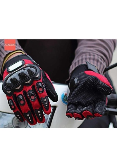 Biker Tam Parmak Korumalı Ve Nefes Alabilen Telefon Uyumlu Motorcu & Bisiklet Eldiveni Pro Sürüş Eldiveni