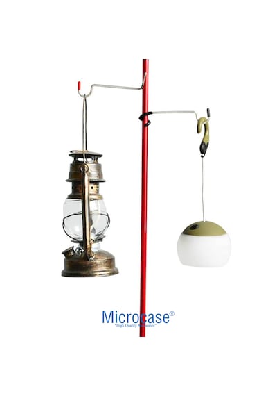 Microcase Kamp Ve Outdoor Çok Amaçlı Lamba Askısı Pratik Fener Askı Aparatı Kancası 3 Adet - Al5878 Gri