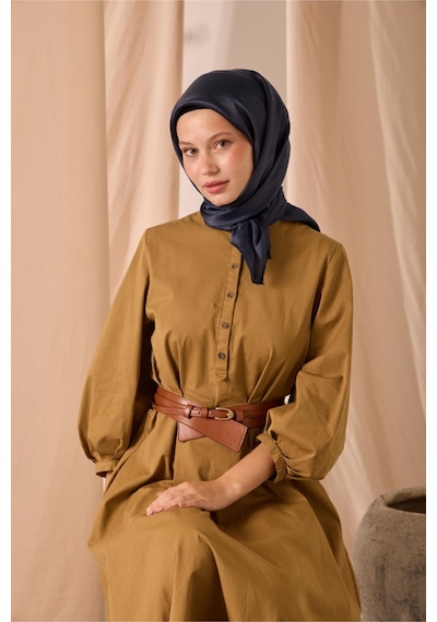 Silk Home Düz Shiny Eşarp 75006-63 lacivert