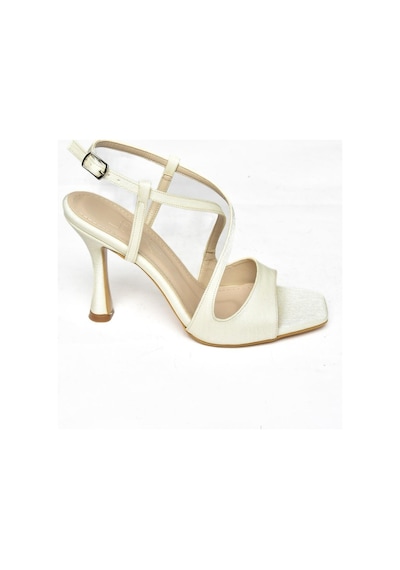 Fox Shoes S569816804 Sedef Kumaş İnce Topuklu Kadın Ayakkabı Sedef