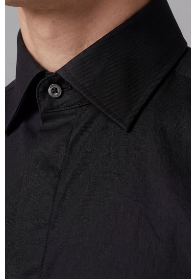 Bisse Klasik Yaka Regular Fit Siyah Uzun Kol Cepsiz Erkek Gömlek Gmkls250061 C99