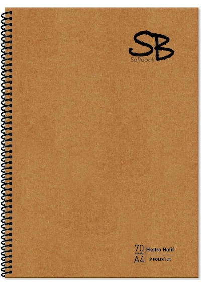 Sb Kraft Kapak Spiralli Hafif Kağıt Kareli Defter 140 Sf. A4 70 Yp.