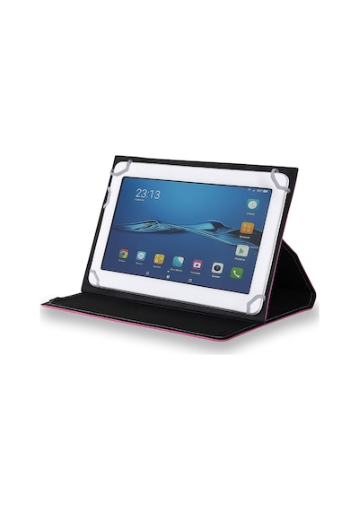 Samsung Galaxy Uyumlu Tab A9+ Plus 11 Inç Sm-x210 Standlı Üniversal Kapaklı Pembe Tablet Kılıfı