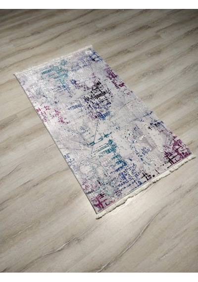 Yamalıhome Bambu Halı B1026 Mürdüm Mavi 80X140 Cm Pratik Halı