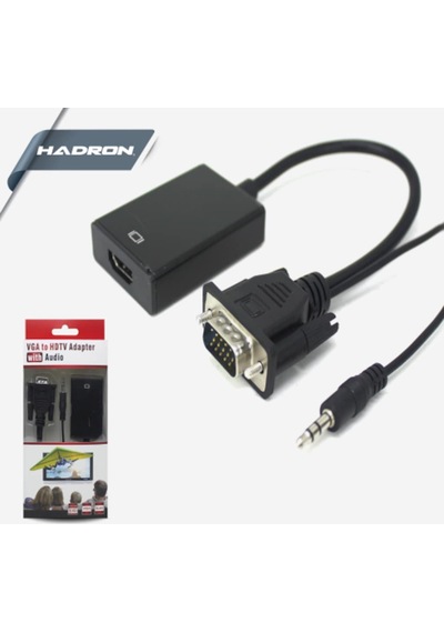Hadron Hn4458 Vga To Hdmı Çevirici Aux Kablolu