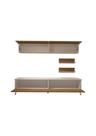 Decoraktiv Eko 5 Mdf Std Gold Tv Ünitesi Tv Sehpası - Beyaz Pera Beyaz - Meşe