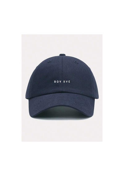 Caxis Boy Bye Baskılı Spor Sapka Unisex Ayarlanabilir Cırtlı Şapka Orijinal Cap Lacivert
