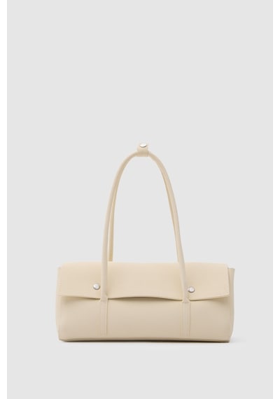 Shule Bags Mari Vintage Baget Çanta Butter Yellow Krem