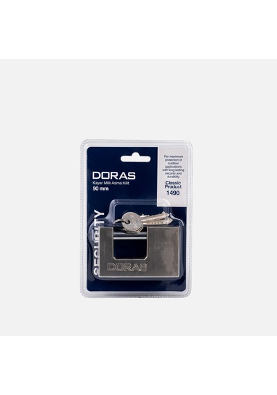 Doras 90mm Döküm Asma Kilit Saten-kayar Milli