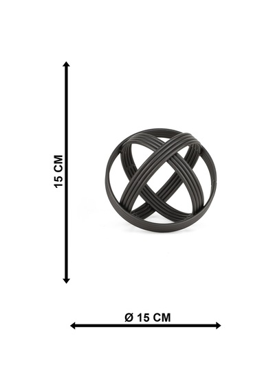Satürn Metal Aksesuar Siyah 15 Cm