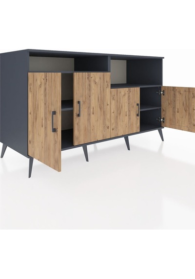 Kronos Konsol 4 Raflı 4 Kapaklı 176x59x99 Antrasit-çam/antrasit Atlas Çam/antrasıt - Antrasıt Kronos Konsol 4 Raflı 4 Kapaklı 176x59x99 Antrasit-çam/antrasit Atlas Çam/antrasıt - Antrasıt