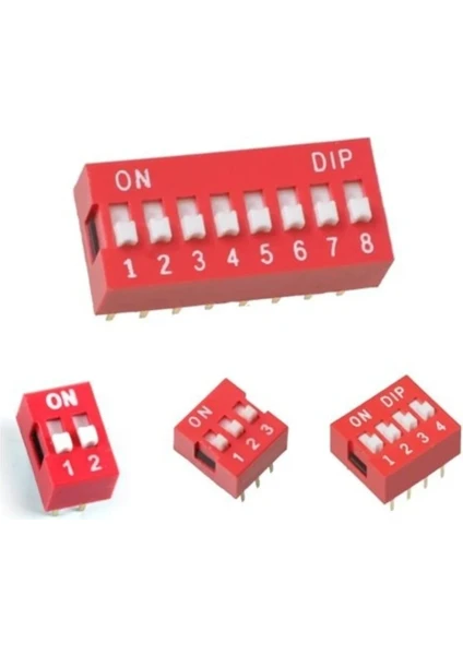 8 Pin Dip Switch Kırmızı